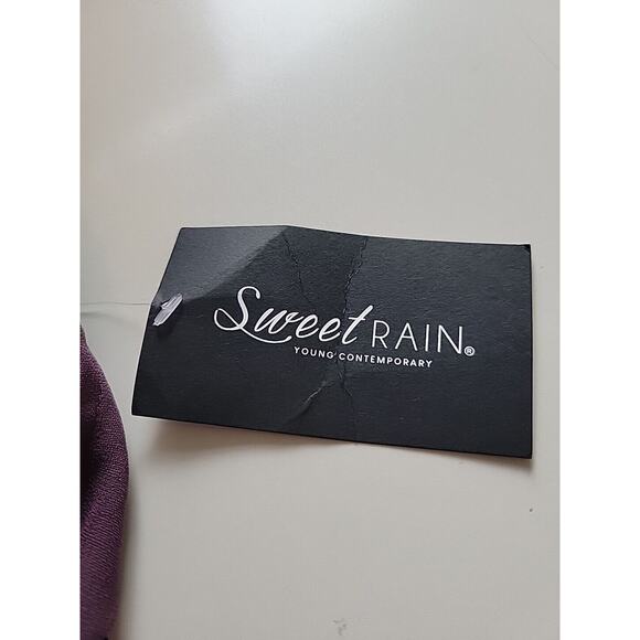 Sweet Rain Purple SS Button Up Tie Front Shirt Women's Plus 1X - Picture 13 of 14